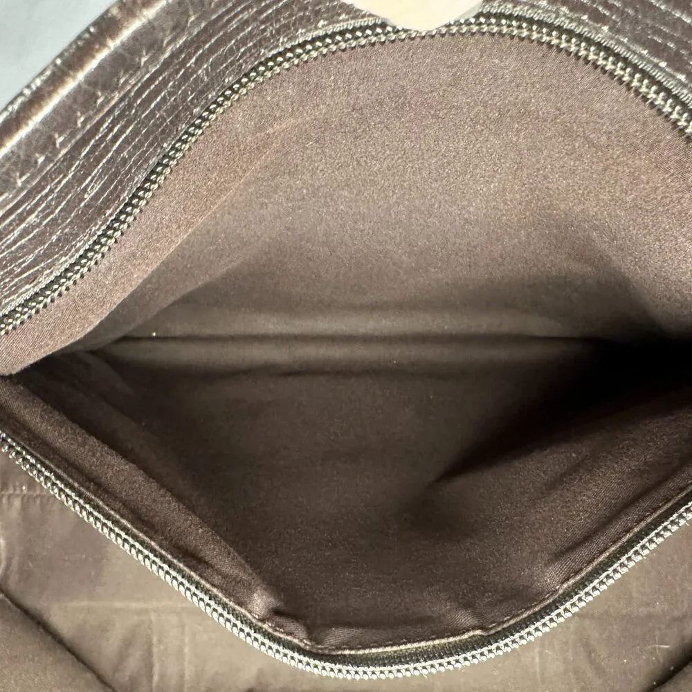 Vintage Gucci GG Supreme Canvas Tote Brown Leather Trim Made In Italy